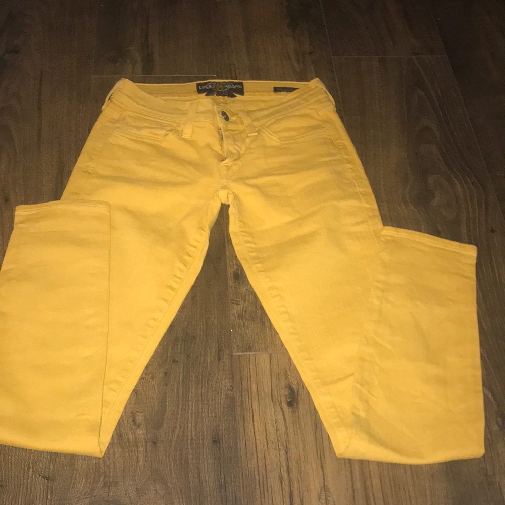 Lucky Brand gold Charlie Skinny Jeans